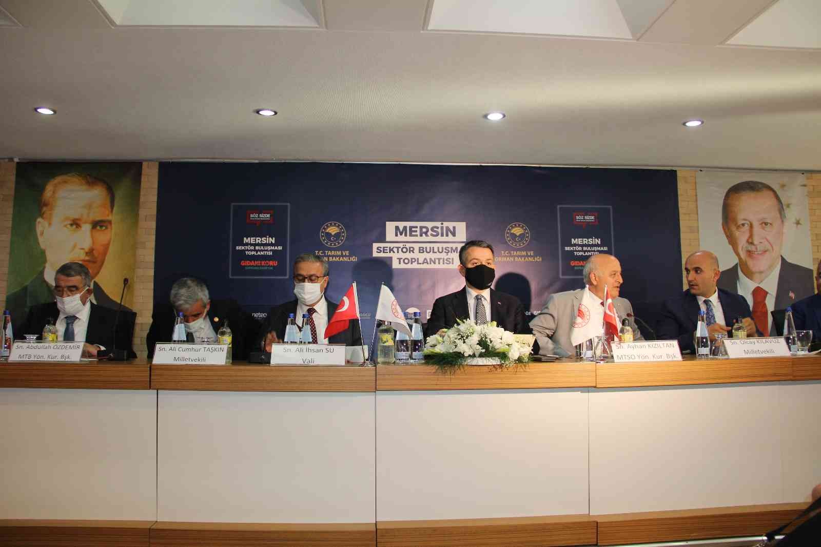 Bakan Pakdemirli, sanayici ve bakliyatçılarla bir araya geldi