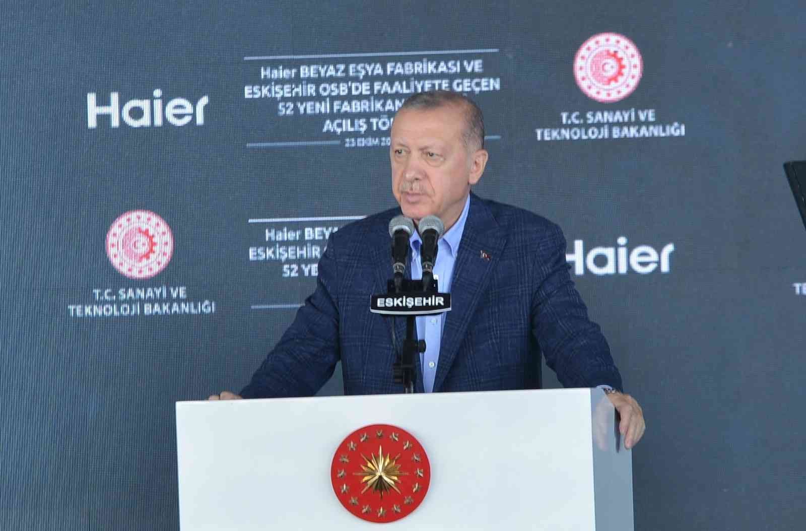 Cumhurbaşkanı Erdoğan 52 fabrikanın açılışını gerçekleştirdi