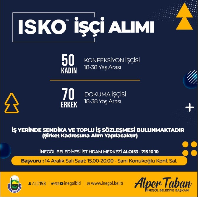 İSKO’da personel alımı sürüyor