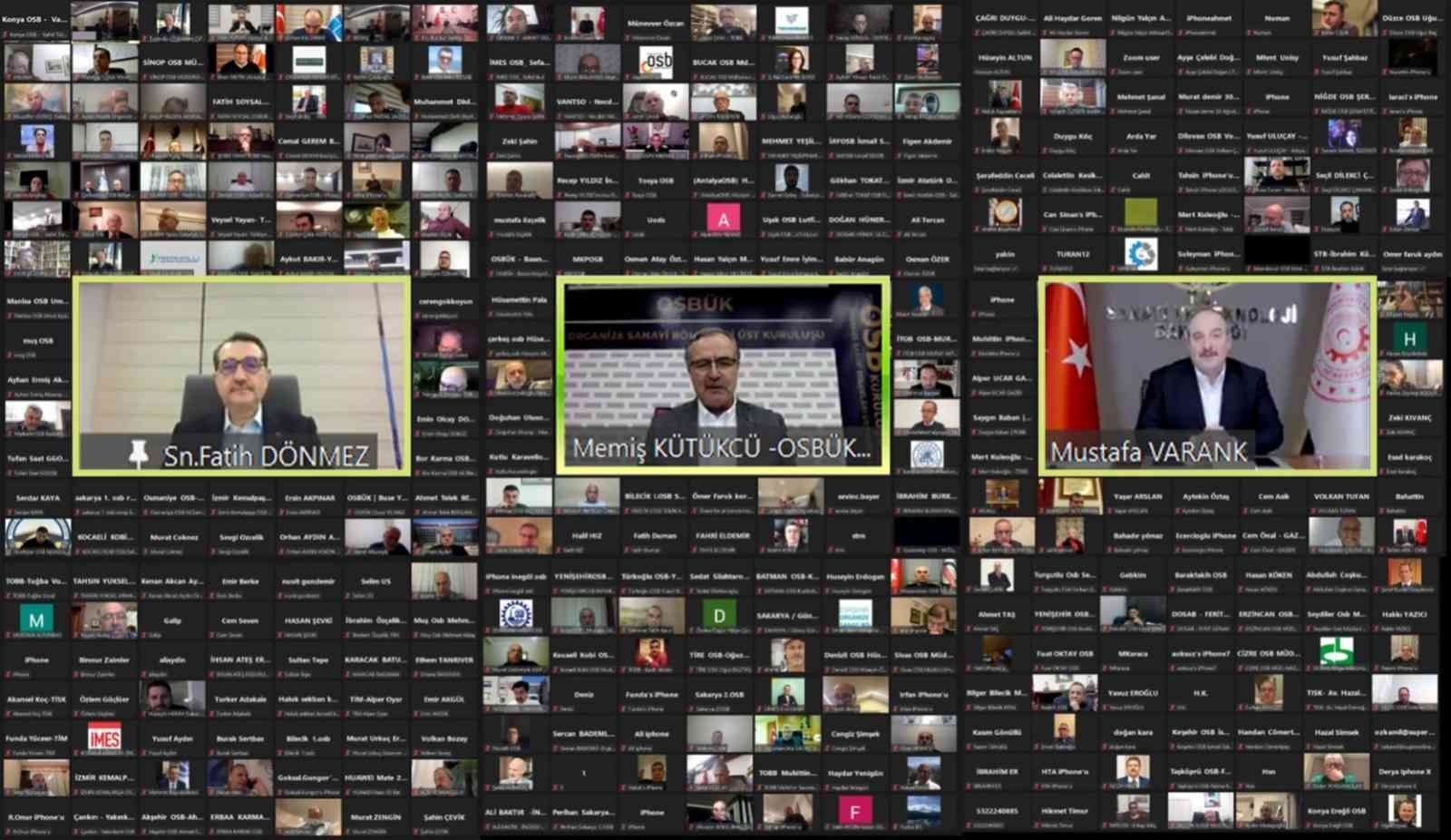 OSBÜK, iş dünyasını Bakan Varank ve Dönmez ile bir araya getirdi