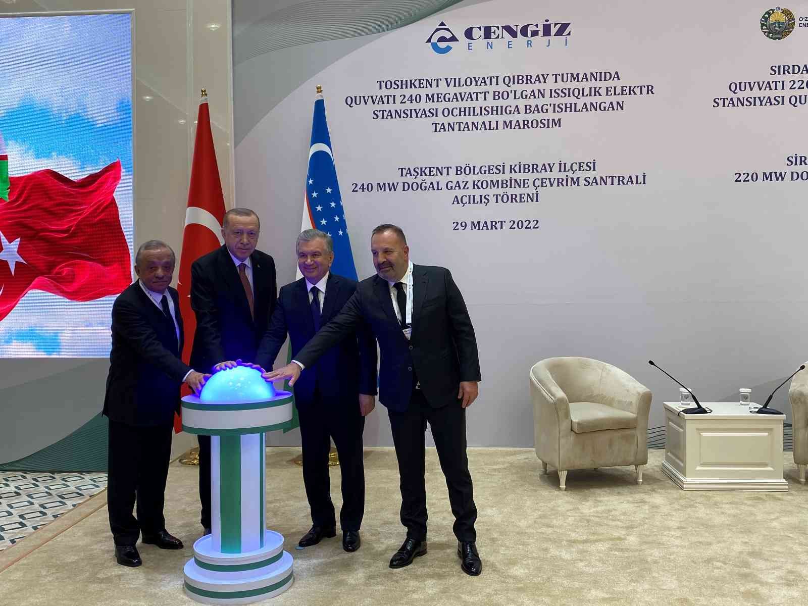 Cengiz Holding’in Özbekistan’daki doğal gaz kombine çevrim santralleri için tören düzenlendi
