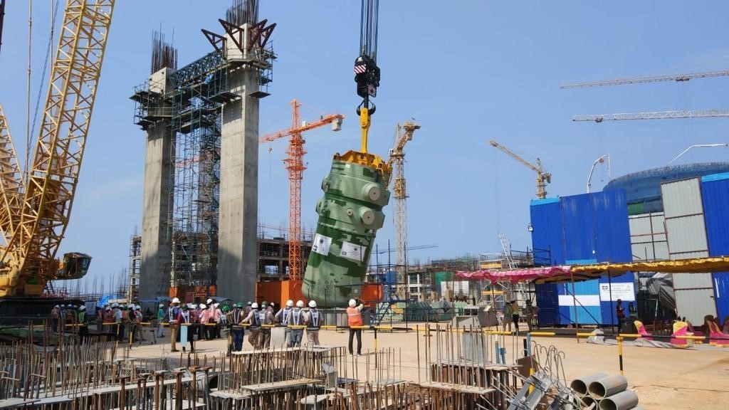 Kundankulam NGS’nin 3’üncü ünitesine reaktör kabı kuruldu